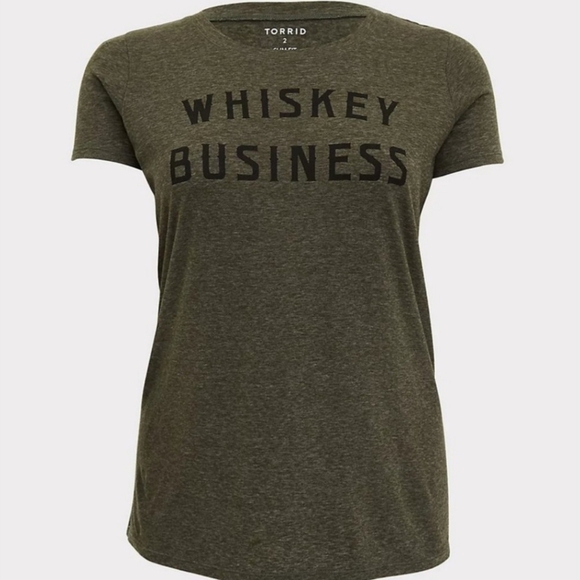 Torrid Whiskey Business Grey Graphic T-Shirt Tee Top Shirt Plus Size 4X Cute EUC - Picture 1 of 6